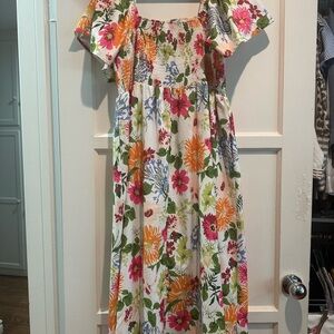 Floral Women's Dress with Multicolor Design from Bloomchic XL